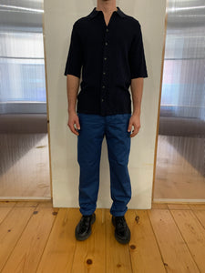 TORNADO - KNIT SHIRT - Silk Bourette Navy