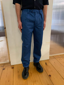 COMANCHE - CLASSIC TRUSERS - Warm Twill Cotton Avio