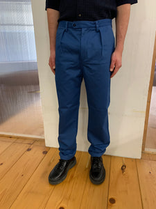 COMANCHE - CLASSIC TRUSERS - Warm Twill Cotton Avio