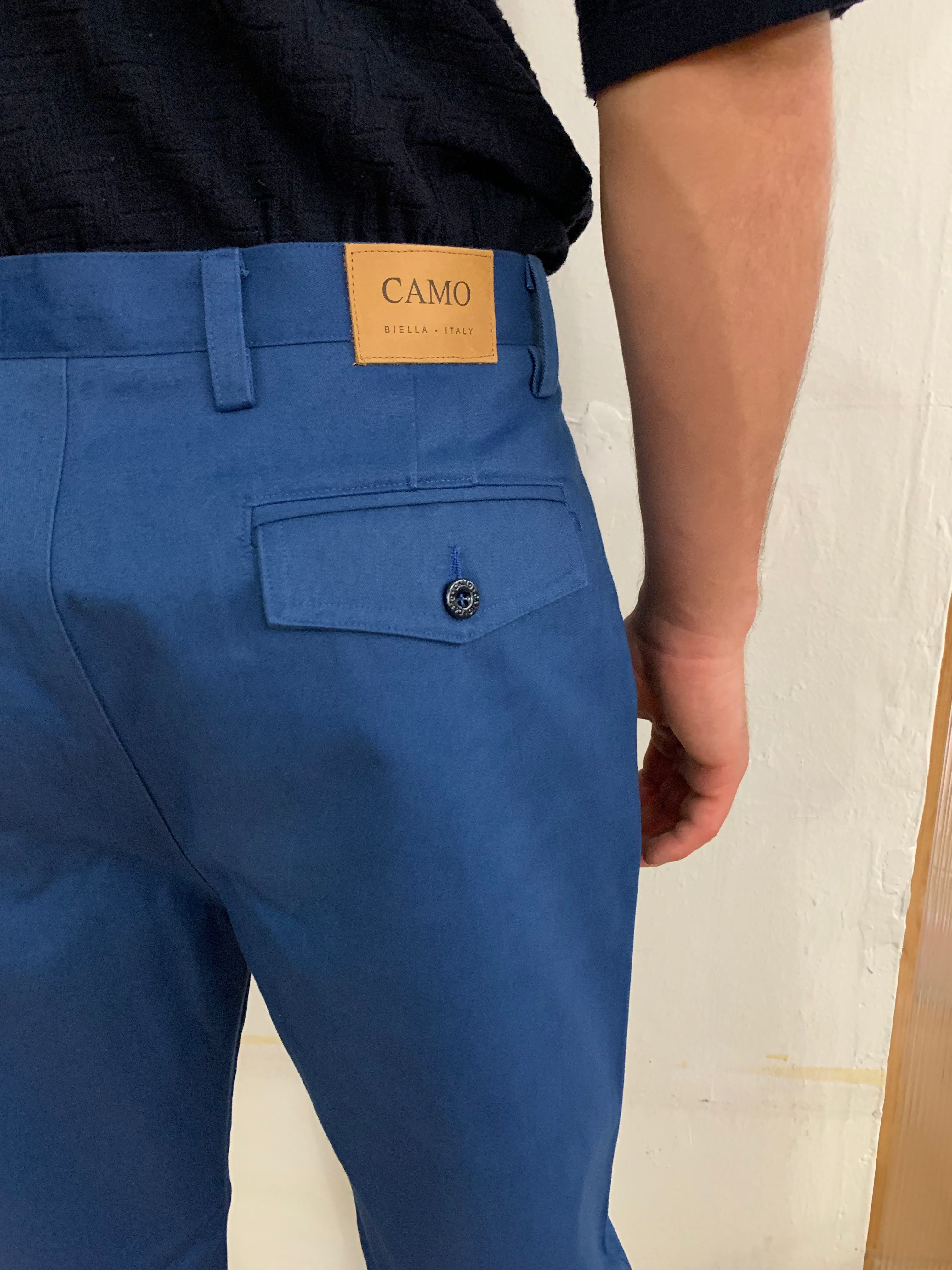 COMANCHE - CLASSIC TRUSERS - Warm Twill Cotton Avio