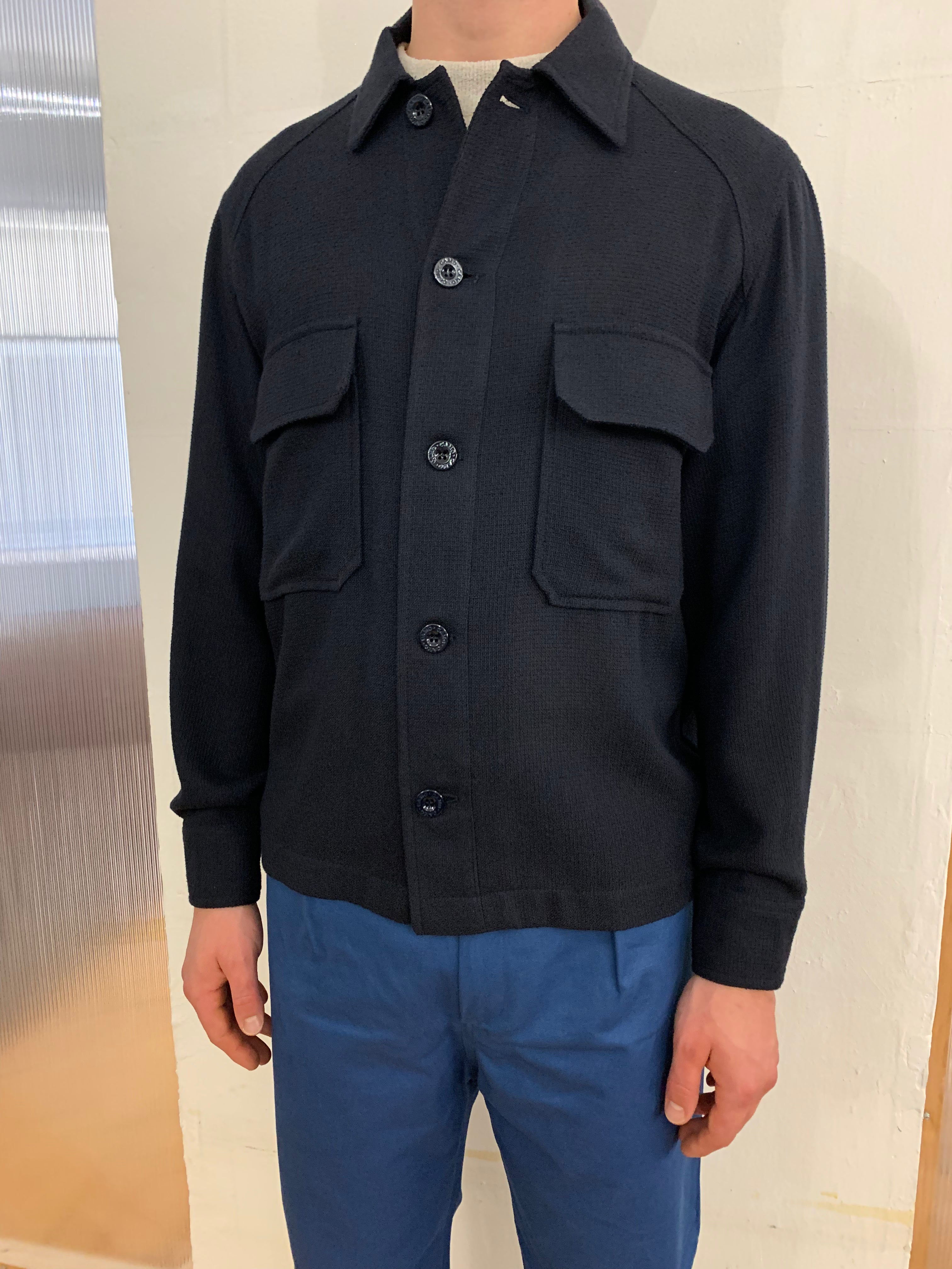 BALIO - JACKET SHIRT - Special Cotton Trama Navy
