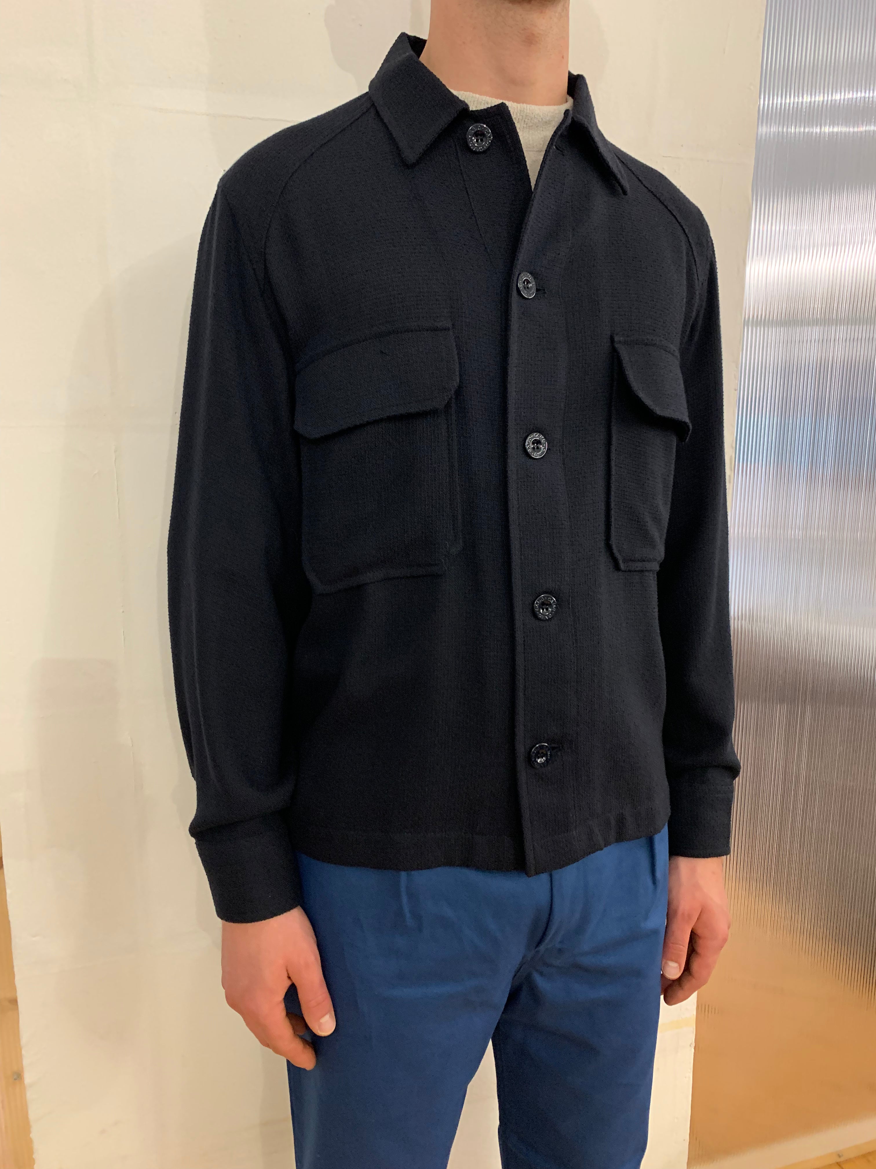 BALIO - JACKET SHIRT - Special Cotton Trama Navy