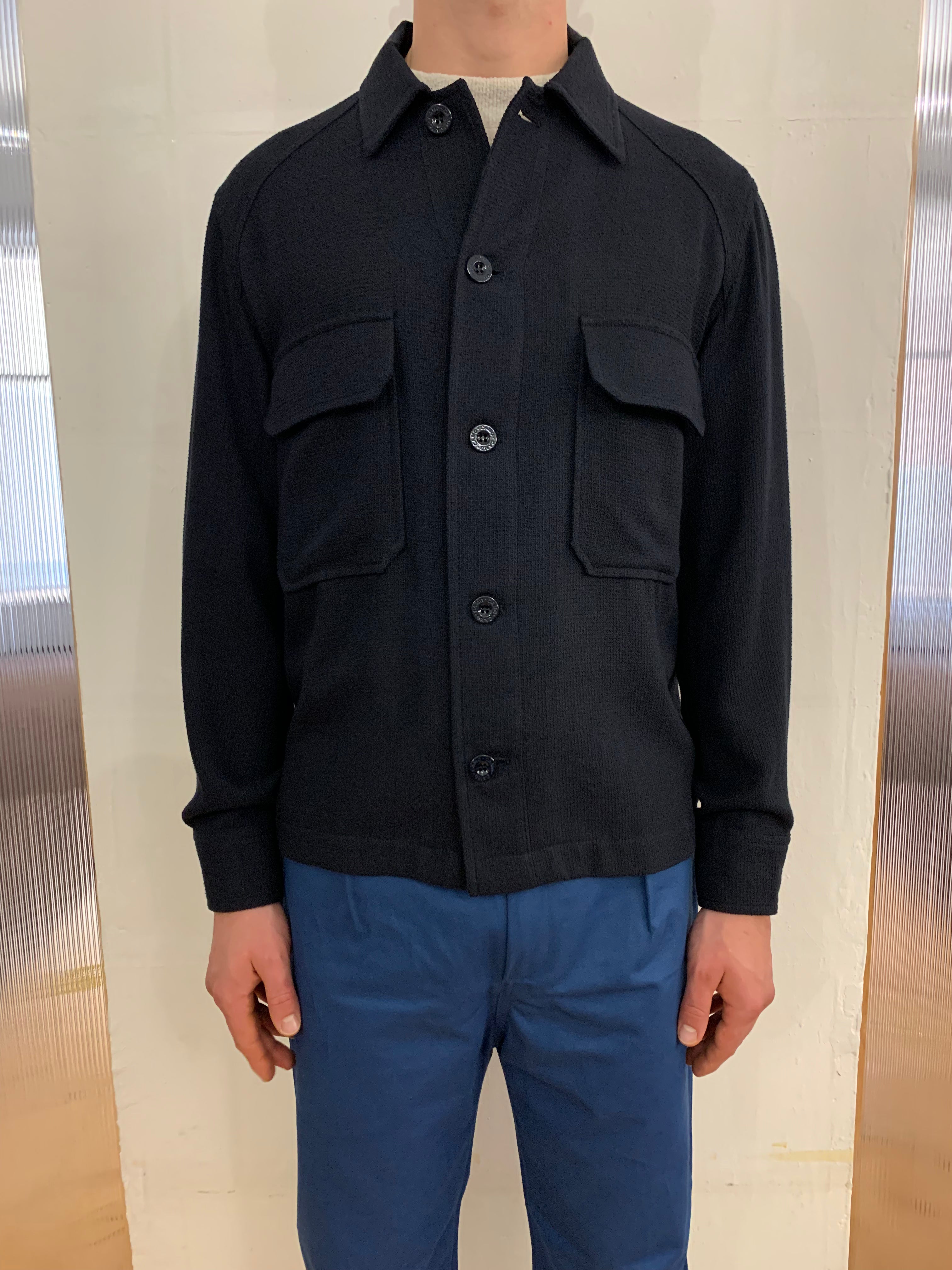 BALIO - JACKET SHIRT - Special Cotton Trama Navy