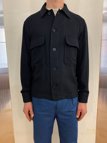BALIO - JACKET SHIRT - Special Cotton Trama Navy