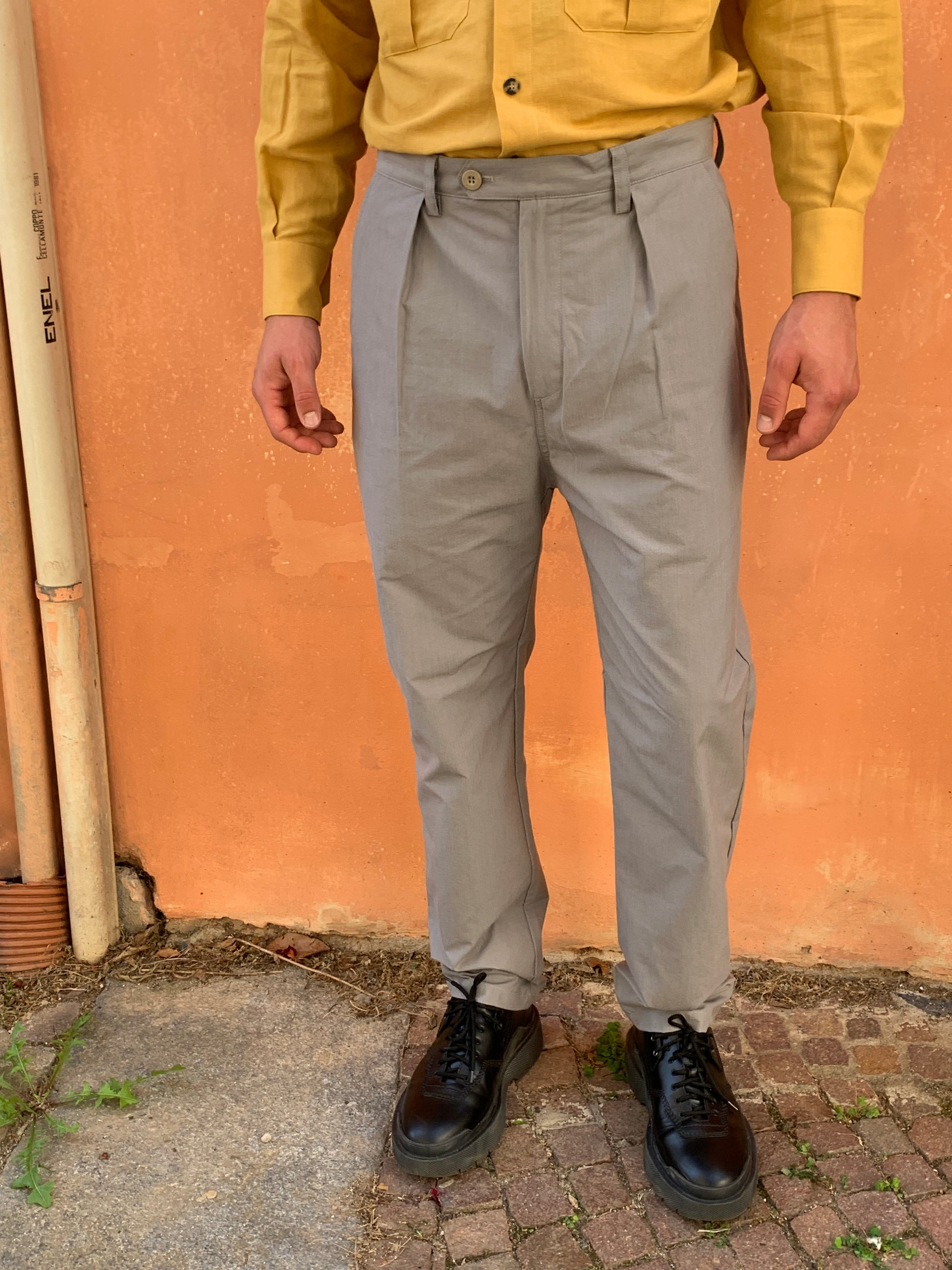 COMANCHE - CLASSIC TROUSERS - Canvas Cotton Grey