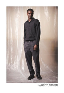 SPECTACULAR BID - AIR TROUSERS - Soft Cotton Brown Kaki