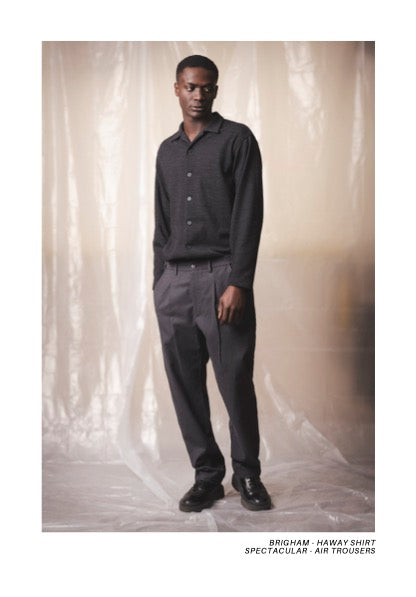 SPECTACULAR BID - AIR TROUSERS - Soft Cotton Brown Kaki