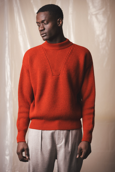 THUNDERBOLT - WARM SWEATER - Cashmere-Merino Wool Extrafine Maple