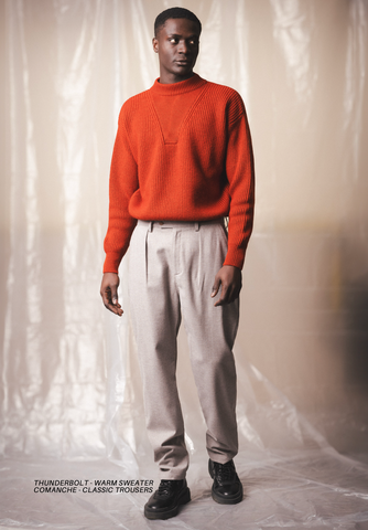 THUNDERBOLT - WARM SWEATER - Cashmere-Merino Wool Extrafine Maple