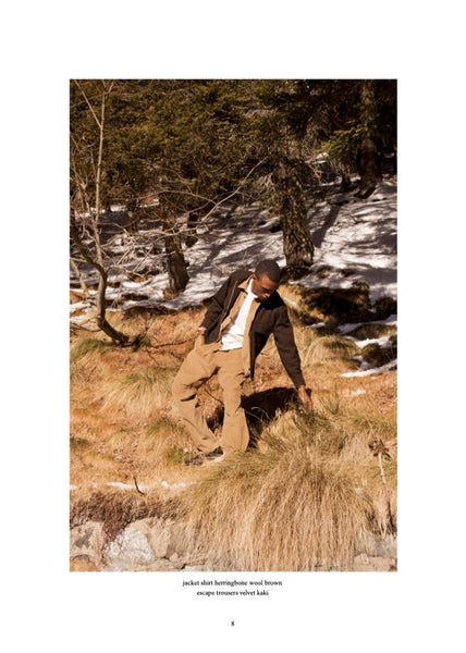 BALIO - JACKET SHIRT - Herringbone Wool Brown
