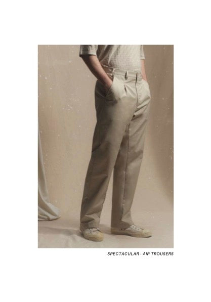 SPECTACULAR BID - AIR TROUSERS - Drill Cotton Beige